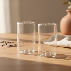 Glass Salt & Pepper Shaker Set 2 Pcs
